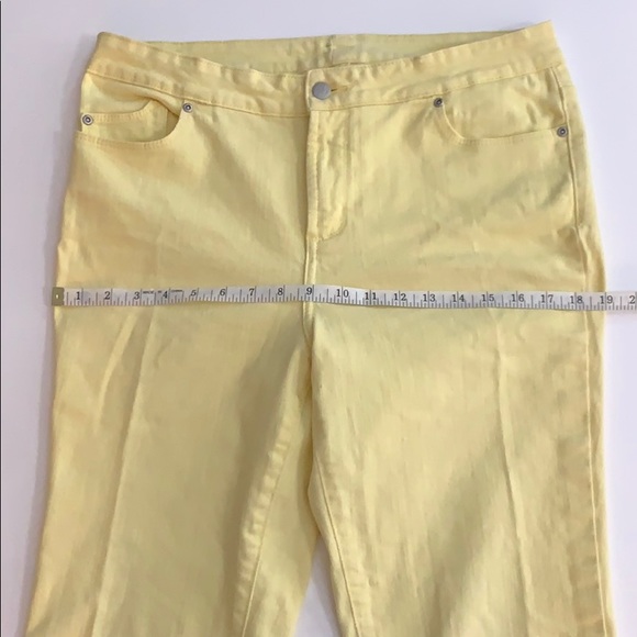 NYDJ yellow jeans lift tuck technology in size 34 - Picture 6 of 11